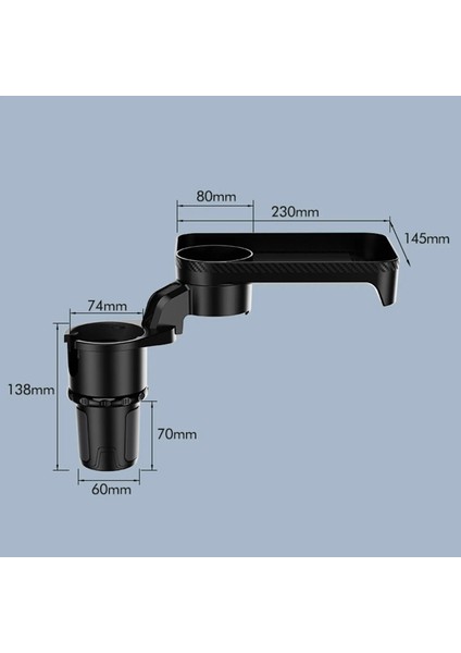 Küçük Taşınabilir Araba Bardaklık Takılabilir Yemek Tepsisi Genişletilmiş Masa Masa 360 Dönebilen Ayarlanabilir Araba Yemek Tepsisi Bardaklık (Yurt Dışından)