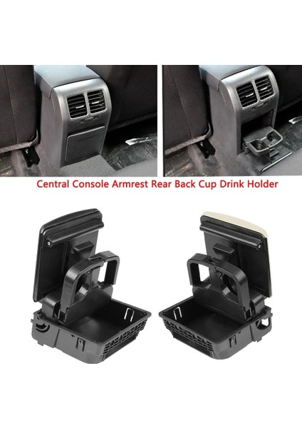Siyah Araba Merkezi Konsol Kol Dayama Arka Bardak Tutucu Abs Içecek Şişesi Montaj Standı Vw Jetta Golf 5 Mk5 Araba Şekillendirme Aksesuarı (Yurt Dışından) fırsatları
