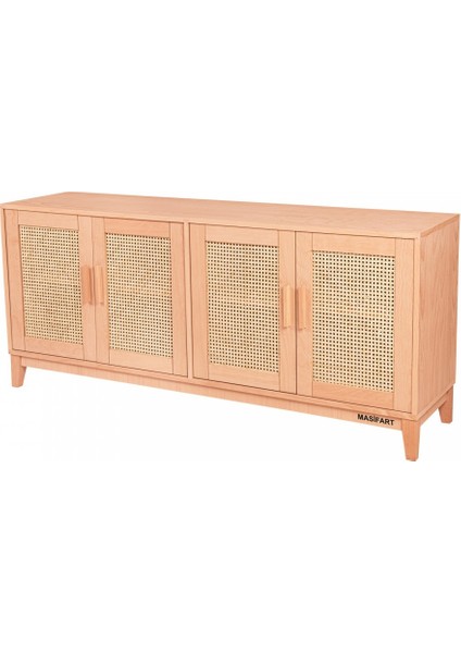 Solaris Eva Hasırlı Konsol 180 Lik Cilasız Ham