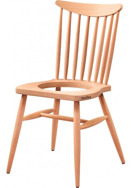 Princeps Kırlangıç Döşemeli Sandalye Cilasız Ham Ahşap