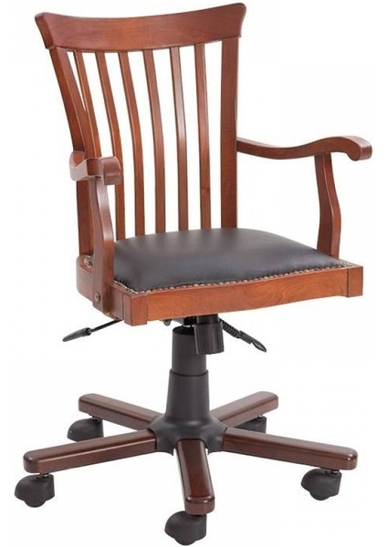 7117 Çalışma Koltuğu Amortisörlü Açık Ceviz Eskitme