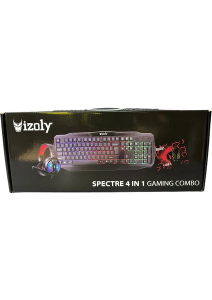 Spectre 4 In 1 Gaming Combo Klavye+Mouse+Kulaklık+Mousepad Seti