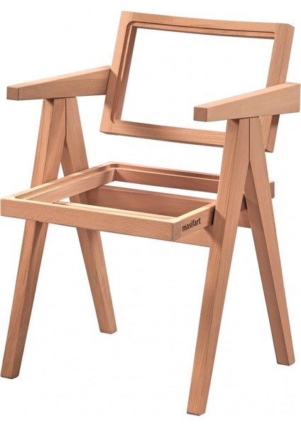 Ceviz Luna Sandalye Cilasız Ham Ahşap