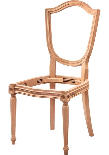 Conor Kupa Tornalı Sandalye Cilasız Ham Ahşap