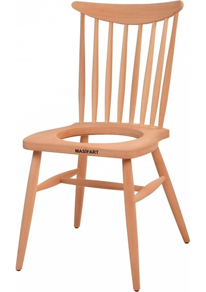 No Torna Döşemeli Sandalye Cilasız Ham