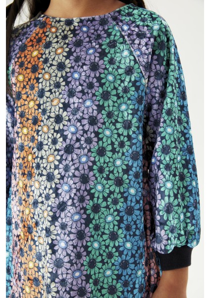 Kız Çocuk Desenli Elbise 23FW0TJ4908 modelleri