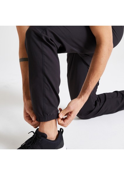 Domyos Erkek Siyah Regular Eşofman Altı - Fitness indirimleri