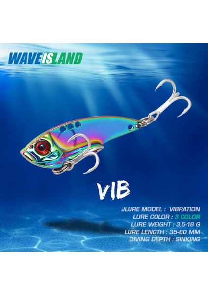 Gökkuşağı Stili 7g Waveısland Metal Vib Balıkçılık Cazibesi G Sert Yem Balıkçılık Jigleri Tuzlu Su Cazibeleri Trolling Cazibesi Isca Yapay Sahte Balık (Yurt Dışından) fiyatları