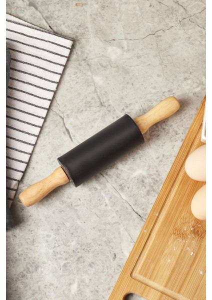 Silicone Bambu Sap Merdane 22CM-SIYAH