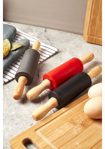 Silicone Bambu Sap Merdane 22CM-SIYAH