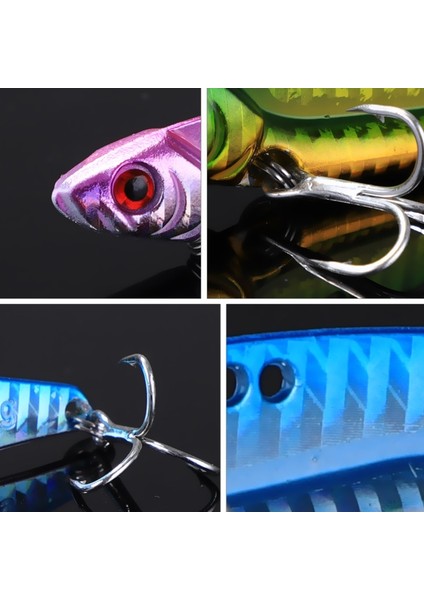 No.1 Tarzı 15G Metal Vıb 4 × Kan Tankı Kancasını Güçlendirin Balık Tutma Yemi Titreşim Yemi Bas Yapay Sert Yem Vıb Olta Takımı (Yurt Dışından) modelleri