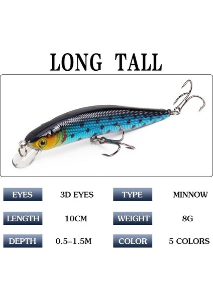 No.2 Tarzı G Balıkçılık Lures Minnow Wobbler Yüzen Bas Trolling Yapay Sert Yem Crankbait Sazan Pesca Olta Takımı (Yurt Dışından) indirimleri