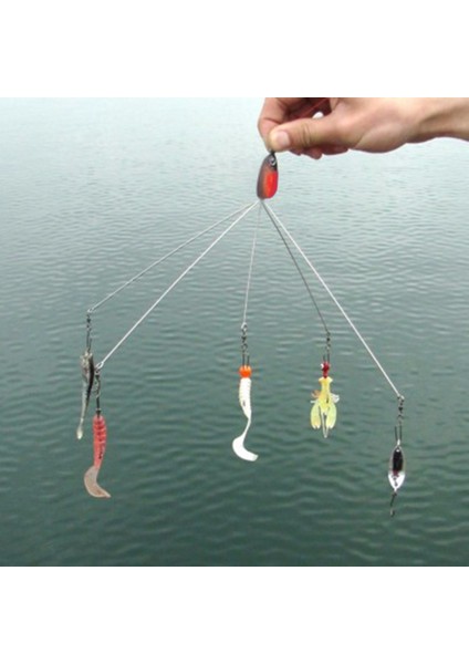 Siyah Stil Şemsiye Balıkçılık Cazibesi Rig 5 Arms Alabama Rig Kafa Döner Snap Konnektörlü Yüzme Yemi Bas Minnow Balıkçılık Grubu Cazibesi Uzatmak (Yurt Dışından) fiyatları