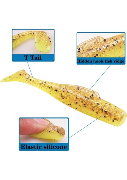 C Stili 6 Adetlot Kolay Parlatıcı Balıkçılık Cazibesi G Yüzen Su Jig Yumuşak Yemler Balıkçılık Wobblers Son Derece Esnek Silikon Yem (Yurt Dışından) fırsatları