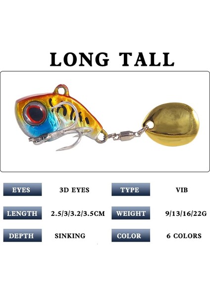 Kaplan Derisi Sarı Stili 16G Titreşim Balıkçılık Cazibesi Ağırlıklar Metal Balık Yemi Whopper Balık Tutma Yemi Articulos De Pesca Müdahale Isca Yapay (Yurt Dışından) fırsatları