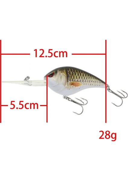 Renk 5 Tarzı Büyük Gerçekçi Wobblers Balıkçılık Cazibesi Yüzen Derin Dalış Crankbait Tatlı Su Tuzlu Su Deniz Balıkçılığı Çıngırakları Için Krank Yemi (Yurt Dışından) modelleri