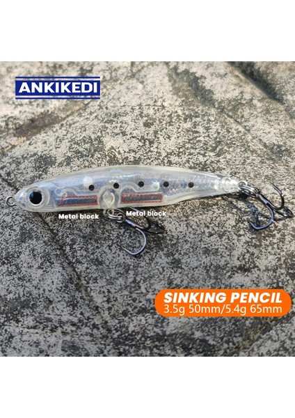 Nokta Stili 65MM 5.4g Ankıkedı 3.5g 5.5g Mini Kalem Minnow Balıkçılık Cazibesi Sert Yem Dalış Batan Tiz Kancalar Yapay Yem Sert Cazibesi Kaya Balıkçılığı (Yurt Dışından) modelleri