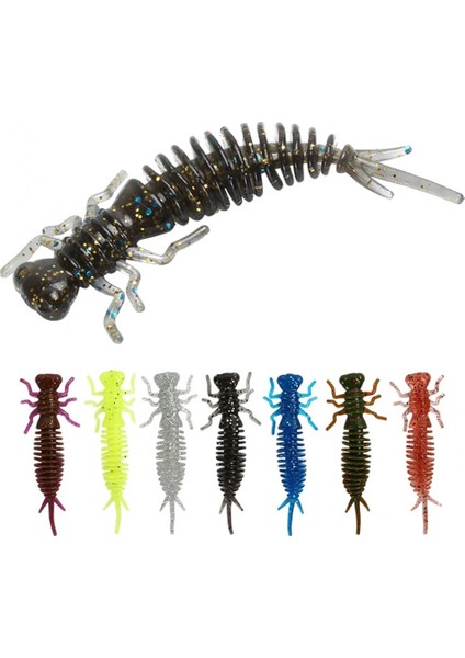 Renk K Stili 55 mm Larva Yumuşak Yemler Yapay Yemler Balıkçılık Solucan Silikon Bas Pike Minnow Swimbait Jig Plastik Yemler Pesca (Yurt Dışından) fiyatları