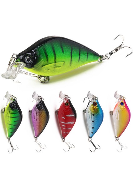 No.4 Tarzı Hengjıa Lazer Crankbait Minnow Balıkçılık Cazibesi 6.5cm 8.4g Pesca Hooks Balık Wobbler Mücadele (Yurt Dışından)