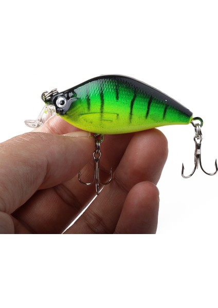 No.4 Tarzı Hengjıa Lazer Crankbait Minnow Balıkçılık Cazibesi 6.5cm 8.4g Pesca Hooks Balık Wobbler Mücadele (Yurt Dışından)