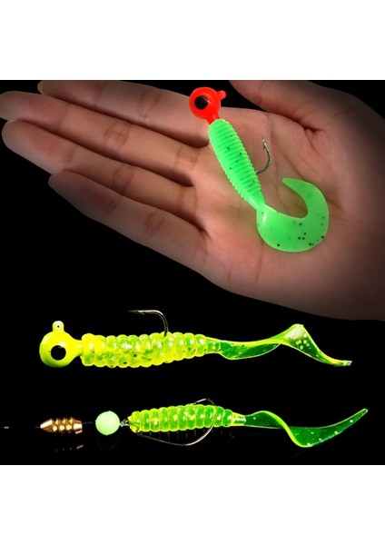 No.4 Tarzı 60MM 2g Lot Yumuşak Lures Silikon Yem mm Solucan Jig Wobblers Karides Balık Kokusu Katkı Maddesi Bas Sazan Yapay Yemle Mücadele (Yurt Dışından)