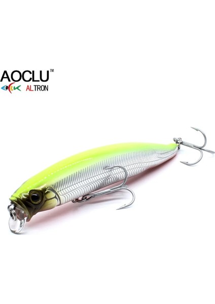 Gümüş CP105 Stili Aoclu Wobblers Jerkbait 10.5cg Sert Yem Minnow Krank Yem Popper Balıkçılık Cazibesi Uzun Döküm Için Mıknatıslı Levrek Kancaları (Yurt Dışından)
