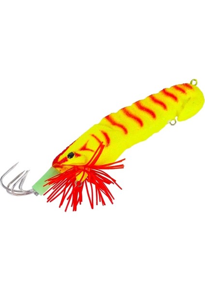 No.10 Tarzı 120MM 21G Aydınlık Yem Kalamar Kancası Ahşap Karides Lures Yumuşak Ayak Jigleri Gerçekçi Simülasyon Silikon Ahtapot Yemi Olta Takımı Ses ile (Yurt Dışından)