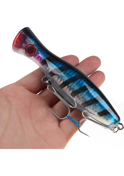No.8 Stili 12CM 40G 1 Adet Balıkçılık Cazibesi Büyük Popper Crankbait Iscas Abs Sert Baitg Yapay Yem Wobblers Pesca Bas Sazan Pike Olta Takımı (Yurt Dışından)