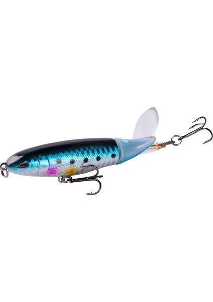 C 10CM 13G Stili M 13G Topwater Fishing Lures Whopper Popper Artificial Bait Hard Popper Soft Rotating Tail Fishing Tackle Fishing Bait (Yurt Dışından)