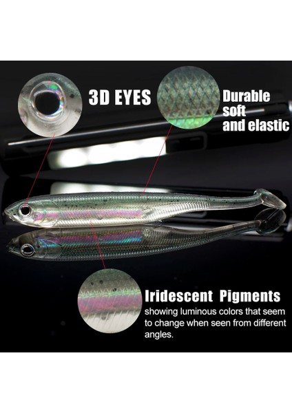 Gri Tarzı 75MM 2.2g Sealurer Oft Balıkçılık Cazibesi Levrek Yapay Yem Silikon Solucan Shad Swimbait Jig Kafa Olta Takımı Balıkçılık Yumuşak Yem (Yurt Dışından)