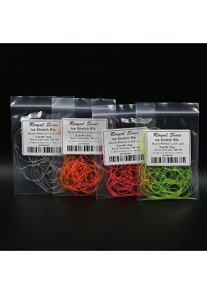 Fluo Sarı Tarzı 5 Yardsbag Buz Streç Kaburga Yuvarlak Profil Dantel Küçük Periler Için Parçalı Vücut Sarma Hattı Sinek Bağlama Yarı Saydam Nervür Malzemesi (Yurt Dışından)