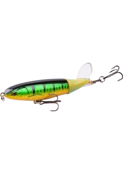 D 10CM 13G Stili M 13G Topwater Fishing Lures Whopper Popper Artificial Bait Hard Popper Soft Rotating Tail Fishing Tackle Fishing Bait (Yurt Dışından)