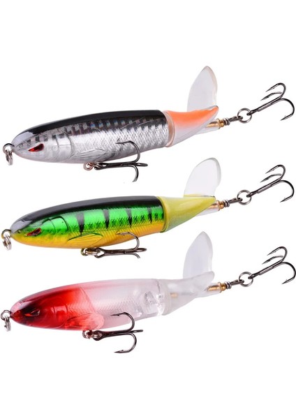 D 10CM 13G Stili M 13G Topwater Fishing Lures Whopper Popper Artificial Bait Hard Popper Soft Rotating Tail Fishing Tackle Fishing Bait (Yurt Dışından) fiyatları