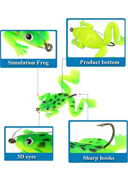 Renk 2 Stili Et 6cm 5.2g Kauçuk Kurbağa Yumuşak Yem Balıkçılık Lures Seti Deniz Balıkçılığı Plastik Kancalı Balık Sazan Olta Takımı (Yurt Dışından) fırsatları