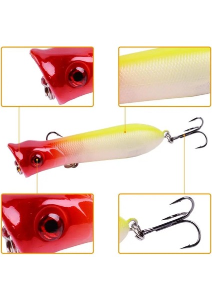 B2 Stili M 11G 6 # Kanca Pesca Yapay Yem Peche Olta Takımı Üst Su Levrek Popper Cazibesi Balıkçılık Wobbler Crankbait (Yurt Dışından)