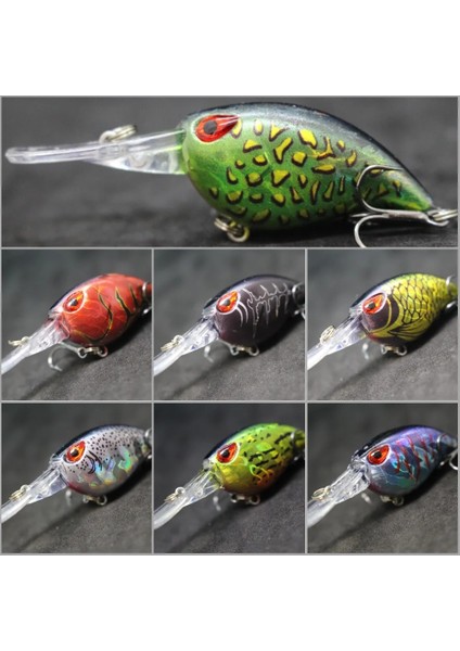 C770X80 Stili Wlure 6cm 5g Derin Dalış Sıkı Wobble Balıkçılık Cazibesi Tatlı Su Sert Yem Yüzen Jerkbait 8 # Hooks Böcek Yemi Crankbait C770 (Yurt Dışından)