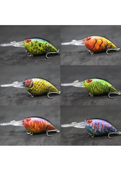 C770X80 Stili Wlure 6cm 5g Derin Dalış Sıkı Wobble Balıkçılık Cazibesi Tatlı Su Sert Yem Yüzen Jerkbait 8 # Hooks Böcek Yemi Crankbait C770 (Yurt Dışından)
