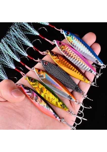 2 Kanca B Tarzı 30G 6.4cm G Jig Parladı Sert Yem Balıkçılık Tüyü Metal Jigger Cazibesi Aksesuarlar Renkli Crankbait Minnow Batan G Yemler (Yurt Dışından)