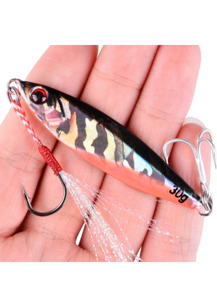 2 Kanca B Tarzı 30G 6.4cm G Jig Parladı Sert Yem Balıkçılık Tüyü Metal Jigger Cazibesi Aksesuarlar Renkli Crankbait Minnow Batan G Yemler (Yurt Dışından)