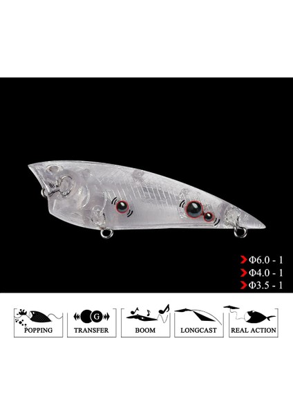 No.6 Tarzı 7g-7cm 7g Yüzen Popper Sert Balıkçılık Lures Japonya 7cm Topwater Trolling Balıkçılık Bait Crankbait Bas Için Yapay Wobblers (Yurt Dışından) indirimleri