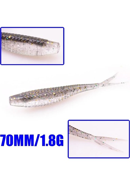 D Stili 70MM 1.8g Lot Kauçuk Solucan Yumuşak Yem Shad Wobblers G Balıkçılık Cazibesi Swimbait Olta Takımı Yapay Silikon Bas Sazan Yemleri (Yurt Dışından) modelleri