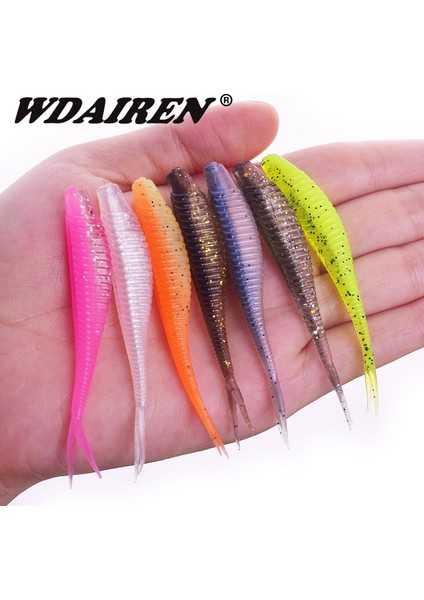 D Stili 70MM 1.8g Lot Kauçuk Solucan Yumuşak Yem Shad Wobblers G Balıkçılık Cazibesi Swimbait Olta Takımı Yapay Silikon Bas Sazan Yemleri (Yurt Dışından) indirimleri