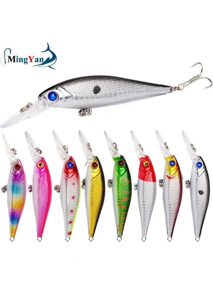 No.2 Tarzı 1 Adet Li Lazer Minnow Balıkçılık Cazibesi 9.4g 10 cm Sert Crankbait Wobblers Yapay Yüzer Jerkbait Trolling Bas Isca Sazan (Yurt Dışından)