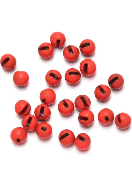 Kırmızı Stil 3.5mm Çok Renkli Balıkçılık Oluklu Tungsten Boncuklar Güzel Tasarımlı Alaşım Sinek Bağlama Malzemesi Dayanıklı Balıkçılık Aracı (Yurt Dışından)