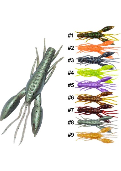 No.7 Tarzı 4pcslot Curl Solucan Yumuşak Yem G Jig Wobbler Yapay Karides Kokusu Tuz Kauçuk Bas Balıkçılık Cazibesi Swimbait 9 Renkler (Yurt Dışından)