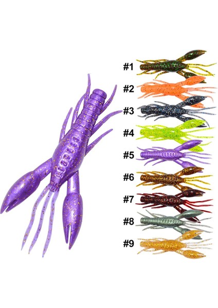 No.7 Tarzı 4pcslot Curl Solucan Yumuşak Yem G Jig Wobbler Yapay Karides Kokusu Tuz Kauçuk Bas Balıkçılık Cazibesi Swimbait 9 Renkler (Yurt Dışından)