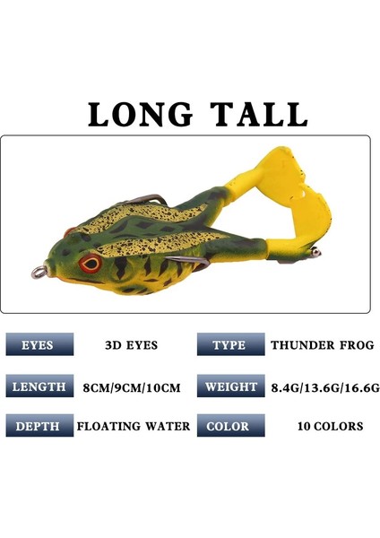 Sarı-Yeşil Tarzı 16.6g 100MM Kurbağa Yumuşak Yem Cazibesi Olta Takımı Ağırlıkları G Döner Silikon Çift Kancalı Yem Yüzer Topwater Yemleri Pesca Turna Balığı (Yurt Dışından) fırsatları