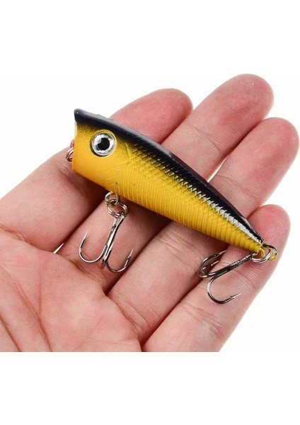 No.1 Tarzı 1 Adet Popper Balıkçılık Cazibesi 6cm.5g Sert Yem Yapay Topwater Bas Alabalık Pike Wobbler Olta Takımı 2 Tiz Kanca ile (Yurt Dışından) fiyatları