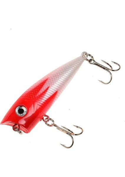 No.1 Tarzı 1 Adet Popper Balıkçılık Cazibesi 6cm.5g Sert Yem Yapay Topwater Bas Alabalık Pike Wobbler Olta Takımı 2 Tiz Kanca ile (Yurt Dışından) fırsatları