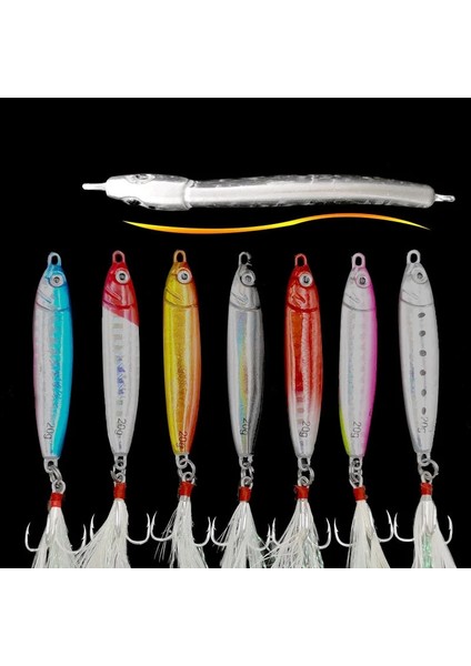 No.6 Tarzı 15G G Jig Sert Parladı G Yem Tüy Metal Jigger Balıkçılık Cazibesi Bas Kancası Renkli Crankbait Jig Uzun Batan (Yurt Dışından) indirimleri